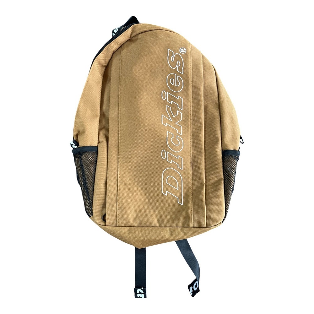 Dickies Brown Logo Backpack with Mesh Side Pockets